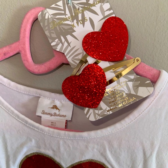 Tommy Bahamas, little girls Valentines Day 5 piece matching outfit size 7 - Picture 4 of 9